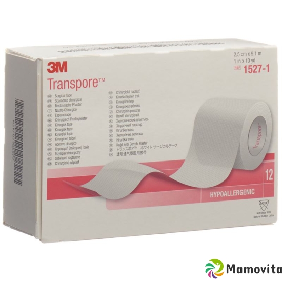 3M Transpore Rollenpfl 25mmx9.14m Trans (n) 12 Stück buy online