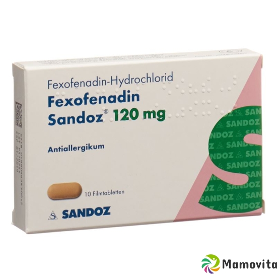 Fexofenadin Sandoz Filmtabletten 120mg 10 Stück buy online