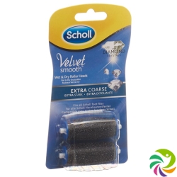 Scholl Velvet Smooth Wet & Dry Ersatzroller Extra Stark Diamantpartikel 2 Stück