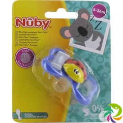 Nuby Nuggi Paci-Pals Oval Silikon Noppen 6-36