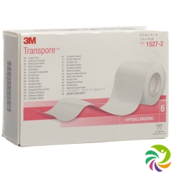 3M Transpore Fixierpflaster 50mm x 9.14m transparent 6 Stück