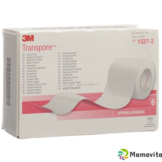 3M Transpore Fixierpflaster 50mm x 9.14m transparent 6 Stück buy online