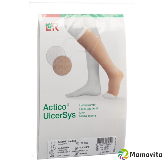 Actico Ulcersys Unterstrumpf XXL Stand Weiss 3 Stück buy online