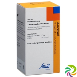 Ancesol Injektionslösung 10mg/ml Ad Us Vet. Flasche 100ml