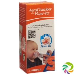 Aerochamber Plus Flow-vu mit Maske (0-18 M) Orange