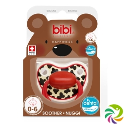 Bibi Nuggi Dental Happiness 0-6 Ring Tiger Swiss Red