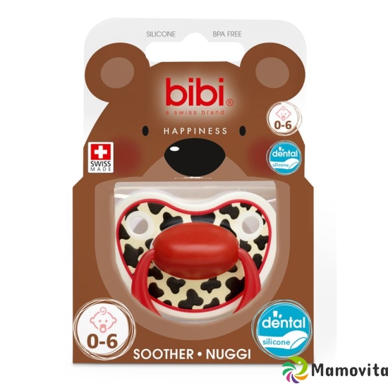 Bibi Nuggi Dental Happiness 0-6 Ring Tiger Swiss Red buy online