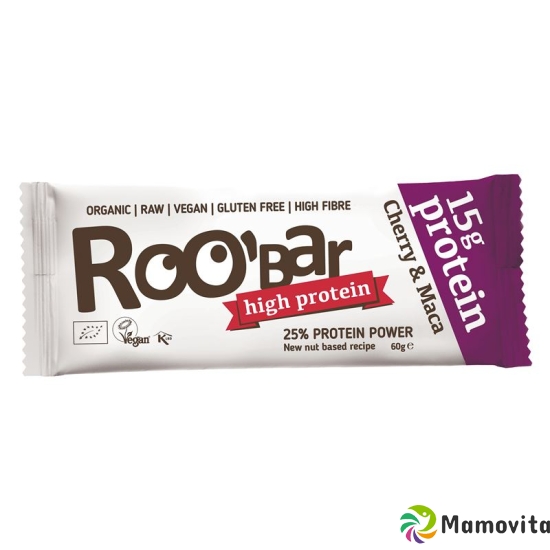 Roobar Proteinriegel Cherry & Maca 60g buy online