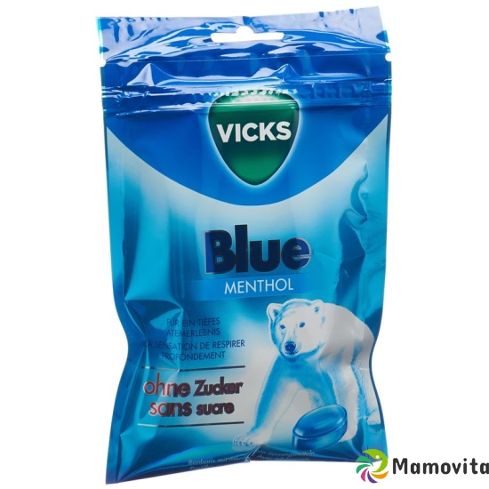 Vicks Blue ohne Zucker Beutel 72g buy online