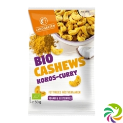 Landgarten Cashews Wuerzig Kokos-Curry Bio 50g