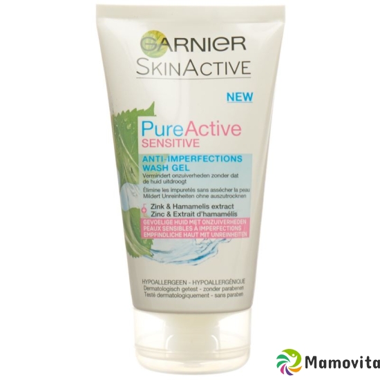 Garnier Skin Nat Face Pure Active Sensitive 150ml buy online