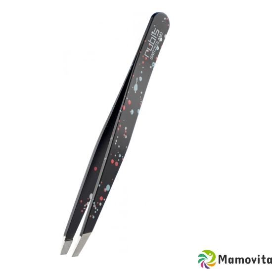 Rubis Tweezers Actionpainting Slanted Black Inox buy online