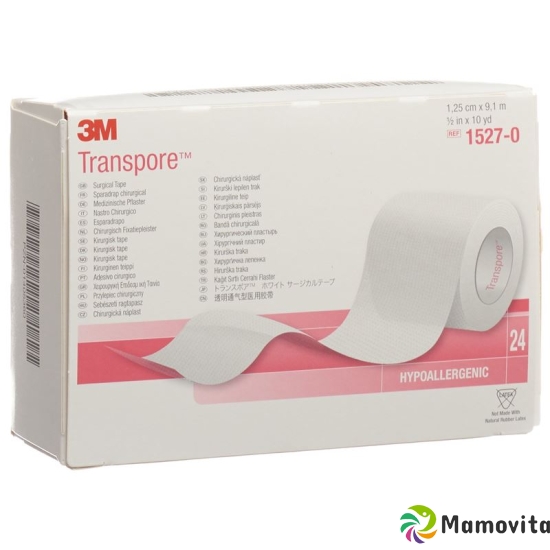 3M Transpore Fixierpflaster 12mm x 9.14m transparent 24 Stück buy online