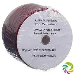 Amavita Samtband 9mmx25m Bordeaux Rolle