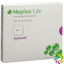 Mepilex (pi) Lite Absorpt Verb 10x10cm Silik 5 Stück