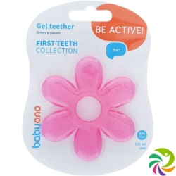 Babyono teething ring with gel flower