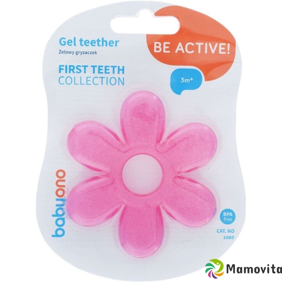 Babyono teething ring with gel flower buy online