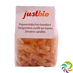 Justbio Ingwerstäbchen Kandiert (neu) Beutel 150g