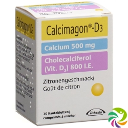 Calcimagon D3 500/800 Zitrone (o Aspar) Dose 30 Stück