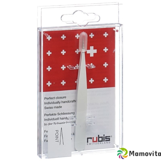 Rubis tweezers pointed white inox buy online