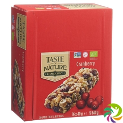 Taste Of Nature Riegel Cranberry 16x 40g