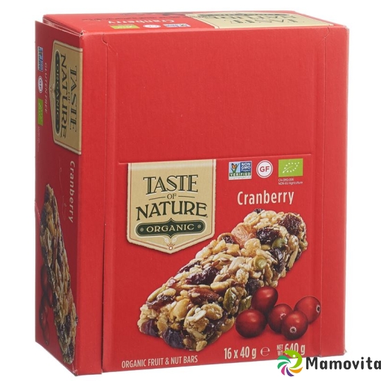 Taste Of Nature Riegel Cranberry 16x 40g buy online