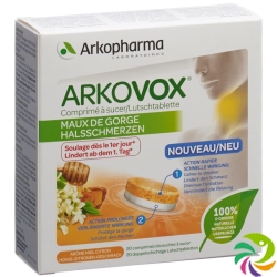 Arkovox Lutschtabletten 2-phasen Honig-Zitronen 20 Stück