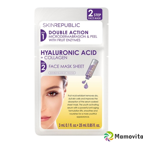 Skin Republic 2 Step Hyaluron Acid+collag Mask Beutel buy online