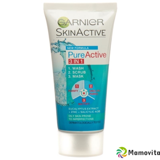 Garnier Pure Active Cleanser 3in1 Mini 150ml buy online