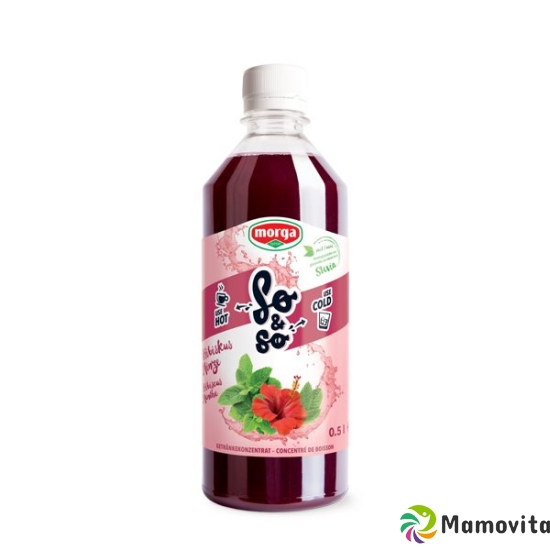 So&so Hibiskus-Minze Konzentrat mit Stevia Flasche 5dl buy online