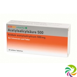 Coop Vitality Acetylsalicylsaeur Tabletten 500mg 20 Stück