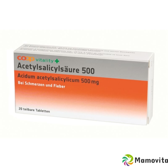 Coop Vitality Acetylsalicylsaeur Tabletten 500mg 20 Stück buy online