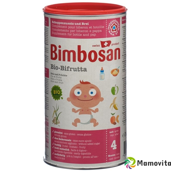 Bimbosan Organic Bifrutta powder rice + fruit tin 300g buy online