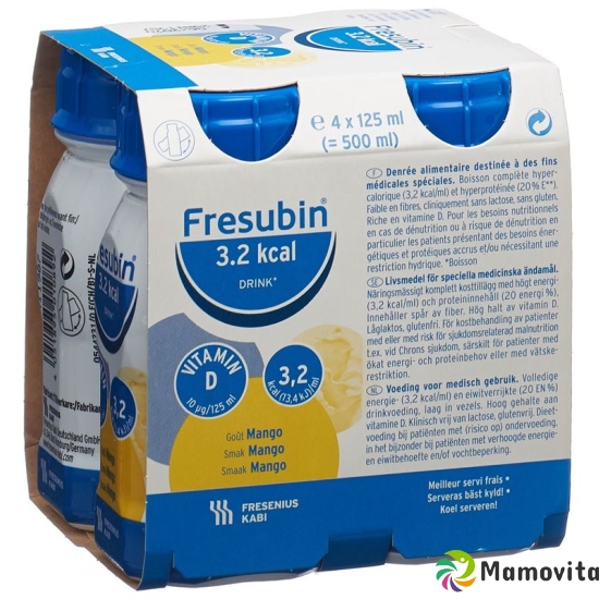 Fresubin 3.2 Kcal Drink Mango 4x 125ml buy online