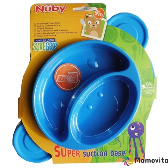 Nuby Non-Slip Sil-Esslerntel Aff 9mt+ buy online