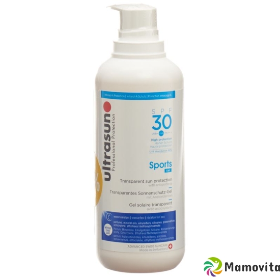 Ultrasun Sport Gel SPF 30 Dispenser 400ml 25% discount buy online