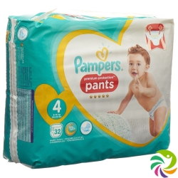 Pampers Prem Prot Pan Grösse 4 9-15kg Maxi Spar 32 Stück