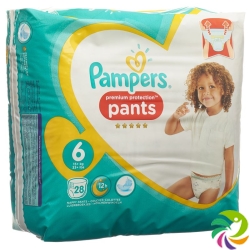 Pampers Prem Prot Pan Grösse 6 15+kg Ex Lar Spar 28 Stück