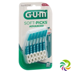 Gum Sunstar Bristles Soft Picks Advanced Large 30 pieces