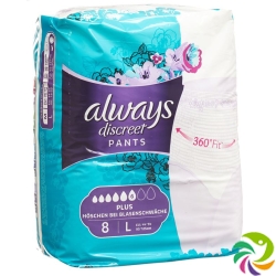 Always Discreet Inkontinenz Pants L Plus 8 Stück