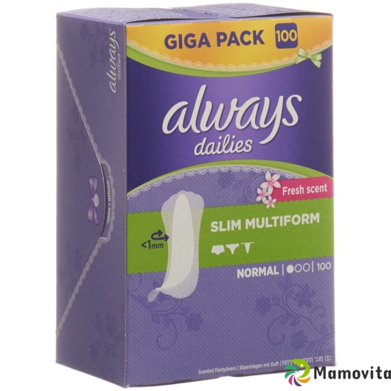 Always Slipeinlage Slim Multiform Fresh Scent Giga Pack 100 Stück buy online