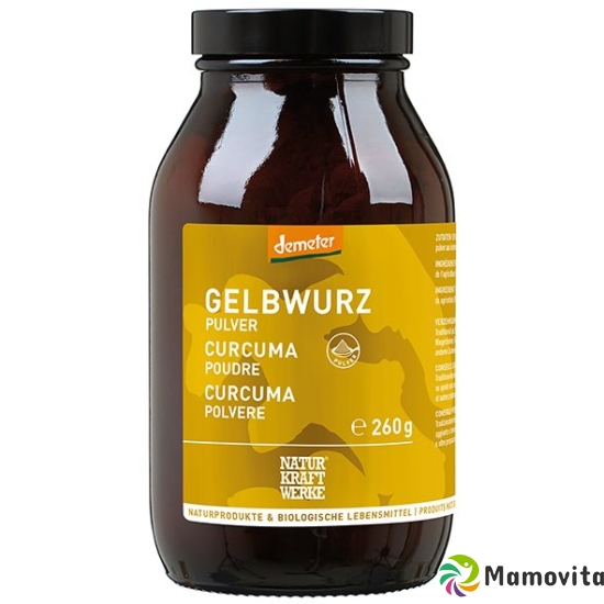 Naturkraftwerke Gelbwurz Pulver Demeter Glas 260g buy online