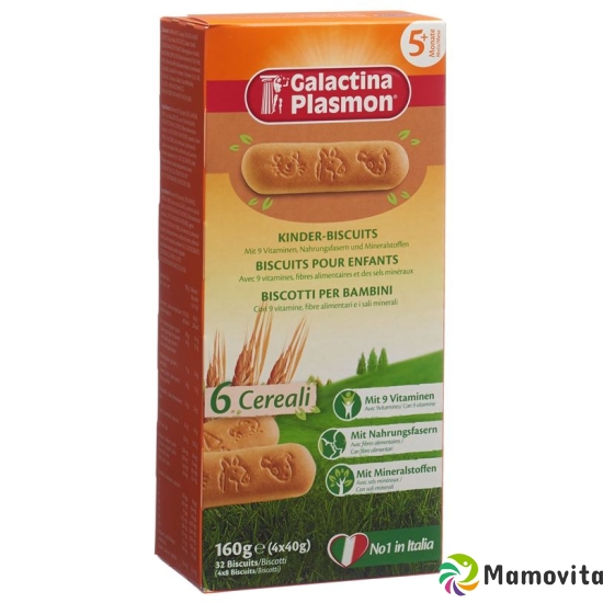 Galactina Plasmon 6 Cereali Kinder-Bisc 4x 40g buy online