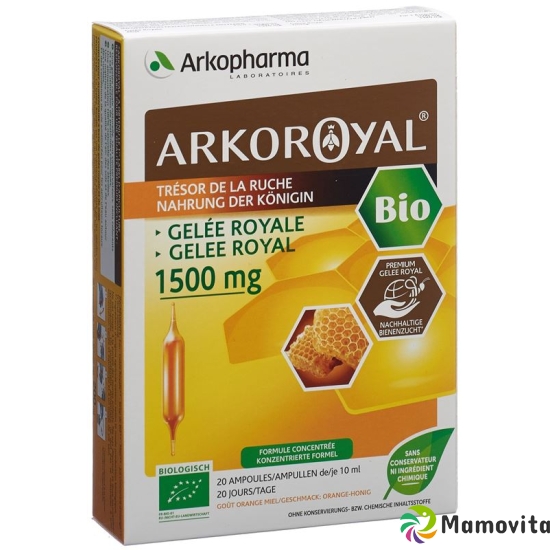 Arkoroyal Gelee Royale 1500mg Bio 20x 10ml buy online