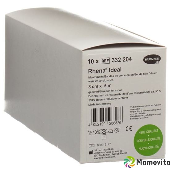 Rhena Ideal Elastische Binde 8cmx5m Weiss 10 Stück buy online