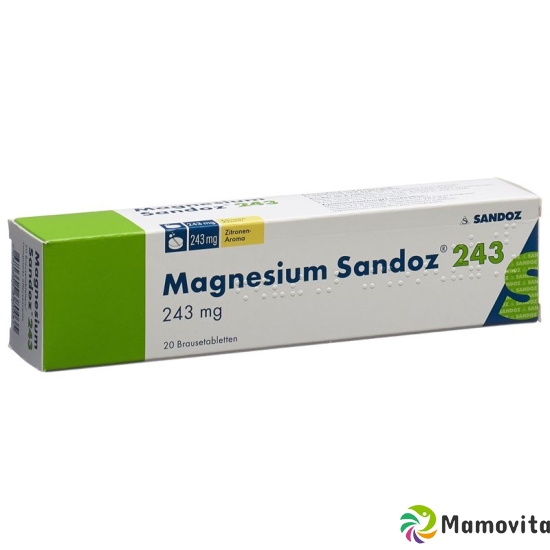 Magnesium Sandoz Brausetabletten 243mg Dose 20 Stück buy online