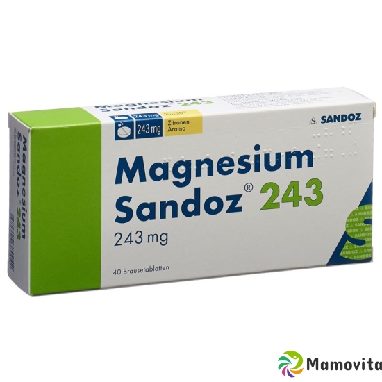 Magnesium Sandoz Brausetabletten 243mg (neu) Dose 40 Stück buy online