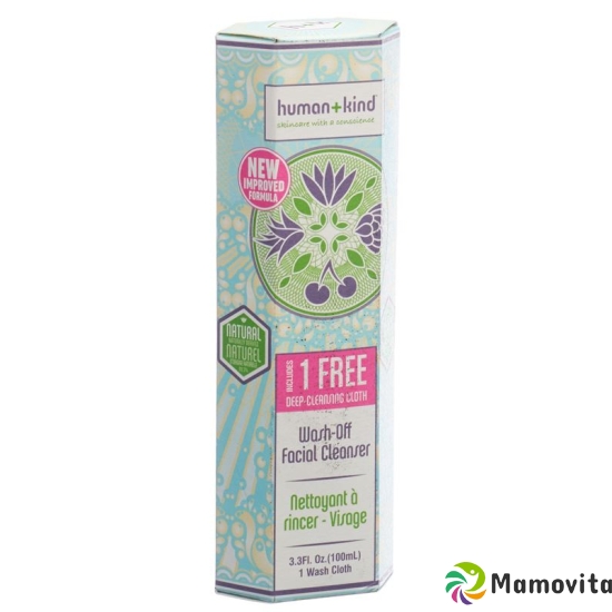 Human+kind Wash+off Facial Cleanser Tube 100ml buy online