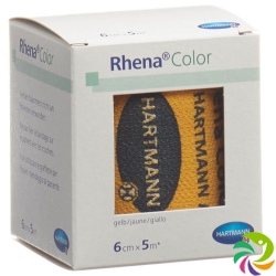 Rhena Color Elastic Bandages 6cmx5m Yellow