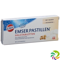 Emser Pastillen Zuckerfrei mit Ingwer 30 Stück